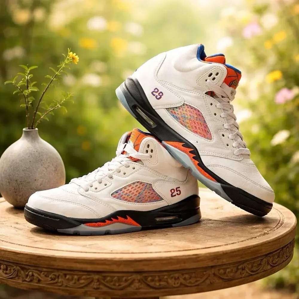Size 6.5YWomen8 Air Jordan 5 Retro International Flight Blue PreOwned 136027-148